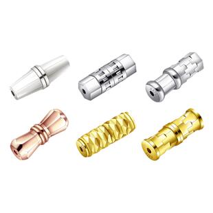 S925纯银扣螺丝扣串珍珠项链扣手链搭链扣头接头连接扣子DIY配件