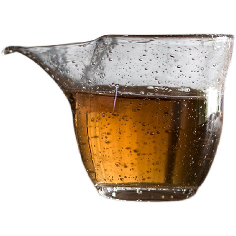 日本进口气泡玻璃公道杯分茶器耐热功夫日式职人纯手工茶海公杯