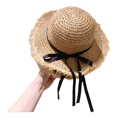 儿童太阳帽大帽檐女童小草帽