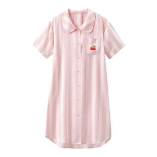 蕉内丝丝520Home睡裙女短袖冬季宽松女士款睡衣裙