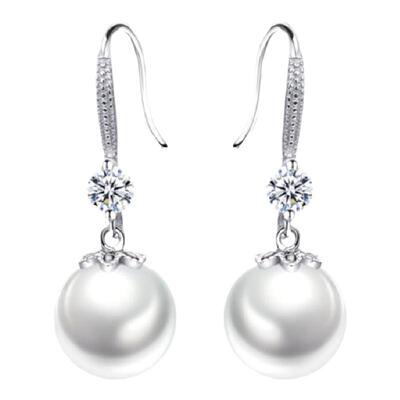 女气质韩国防过敏简约珍珠耳环