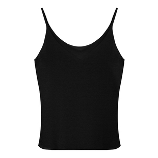 因由 轻薄冰爽桑蚕丝莱赛尔欧根纱V领背心吊带女春夏内搭上衣