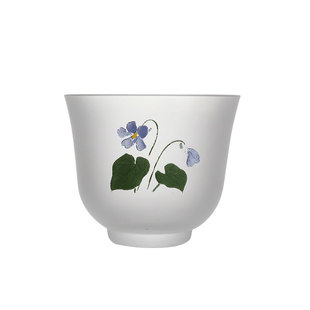 日本製 限定中古杯vintage和风玻璃器磨砂小杯茶杯白酒杯子1980s