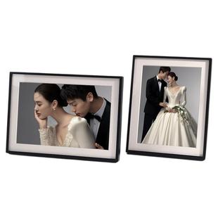 金属铝合金窄边框桌摆件来图定制婚纱照片打印加做相框摆台高级感