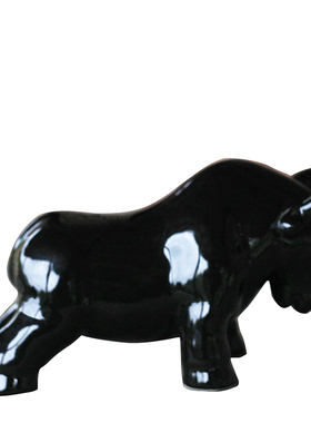 陶瓷招财牛办公室风水镇宅家居