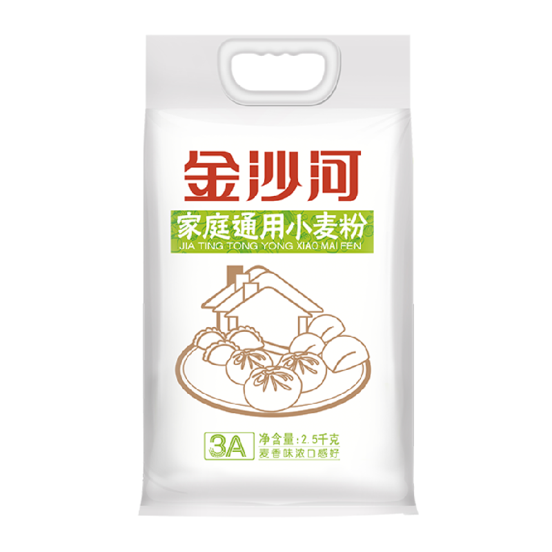 金沙河中筋面粉麦香味浓2.5kg