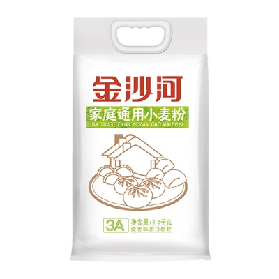 金沙河中筋面粉麦香味浓2.5kg