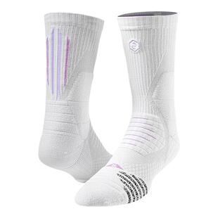 左右力量篮球袜男防滑秋冬高帮加厚缓震毛巾底训练运动袜 斗牛4.0