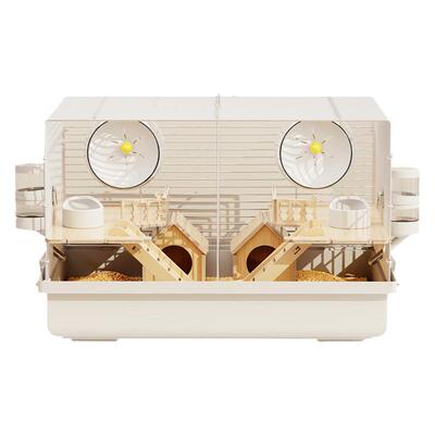 仓鼠笼子双人间分开两只共同笼子金丝熊相亲笼一公一母分居超大笼