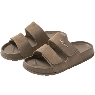 男士勃肯凉拖鞋可调节魔术贴夏季外穿软厚底防滑耐磨海边沙滩半拖