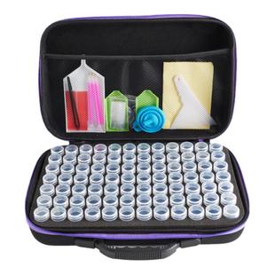 DIY钻石画工具收纳包 60格分装子点钻笔配件收纳手提EVA精油包
