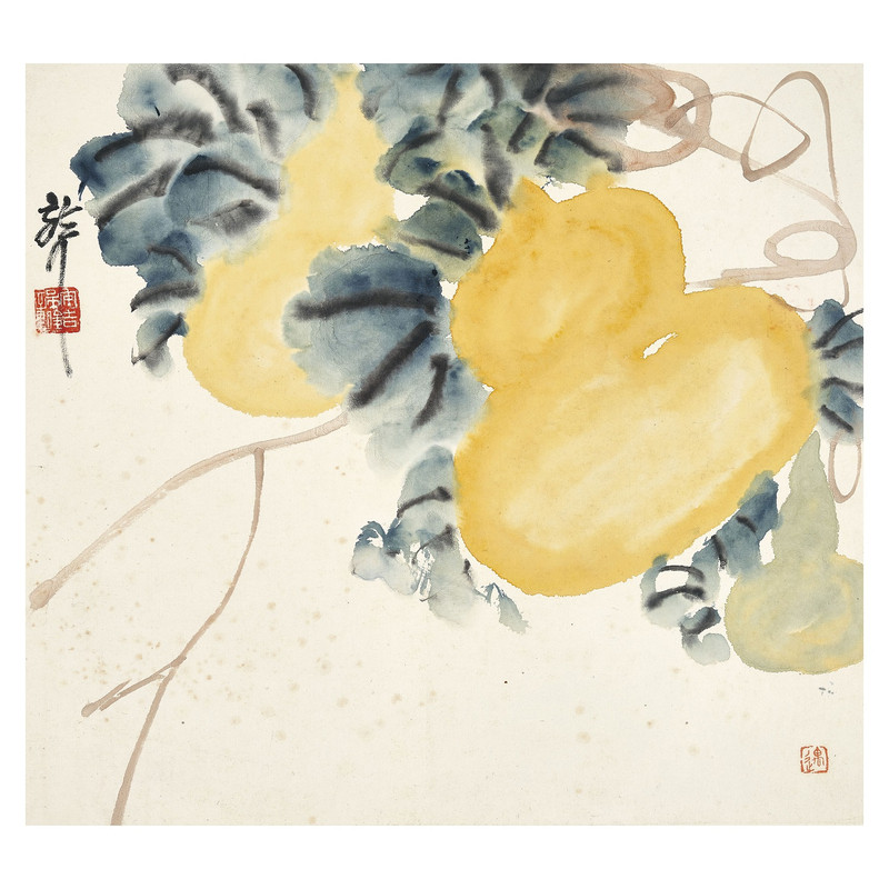 吴昌硕花卉册12幅写意国画微喷