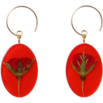 新款真花圣诞节复古港味风耳夹