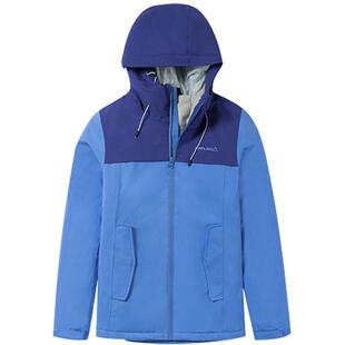 骆驼QOMOLANG系列夹棉冲锋衣男女户外服装潮牌拼撞色防水夹克外套