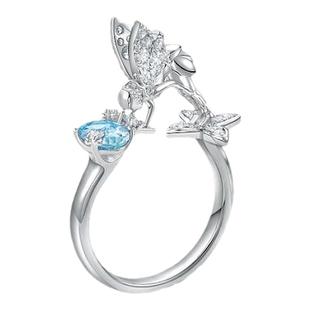 摩邦珠宝童话镇-海精灵戒指时尚百搭轻奢新款生日节日送人礼物