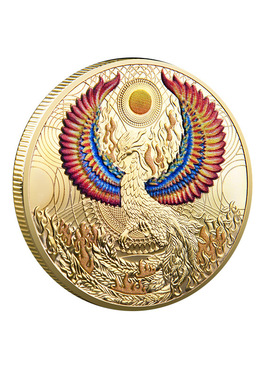 十二生肖纪念章火焰神鸟纪念币