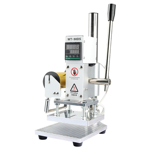 文通90DS小型台式手动压唛机PU皮革烫金机木材LOGO烙印机厂家直销