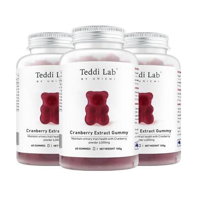【周期装】Unichi蔓越莓小熊软糖私密保养护澳洲进口软糖teddilab
