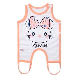 婴儿肚兜女宝宝护肚夏季薄款纯棉半背心式连腿睡觉小孩1岁新生儿