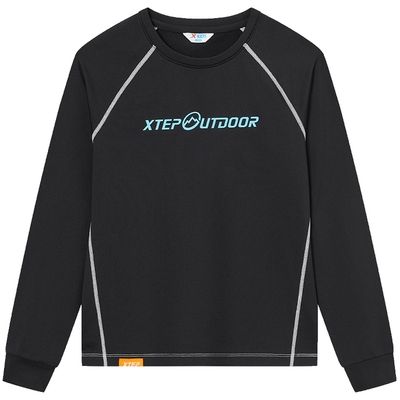 特步童装2025年秋冬款儿童打底衫男童长袖女童加绒T恤中大童上衣