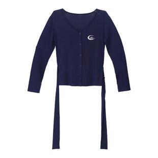 CBXLAB街舞潮牌藏青微宽松慵懒系绳辣妹亲肤长袖爵士性感秋冬上衣