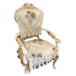 欧式餐桌带扶手椅子坐垫套罩靠背椅套椅垫圆形凳子垫四季垫子定制