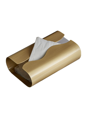 茶几玻璃花器高档金属纸巾盒摆件