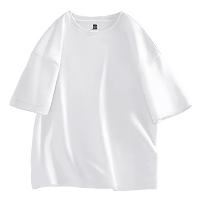 GV真维斯绿色纯棉男士t恤短袖男夏季宽松休闲大码半袖体恤男款B