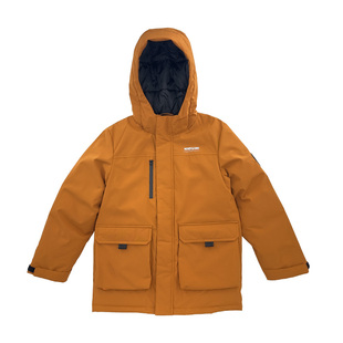 诺诗兰儿童羽绒服男童户外派克服防风保暖中大童工装连帽冬装外套