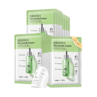 韩后烟酰胺精华面膜提亮美白淡斑玻尿酸补水保湿熬夜去黄气暗沉
