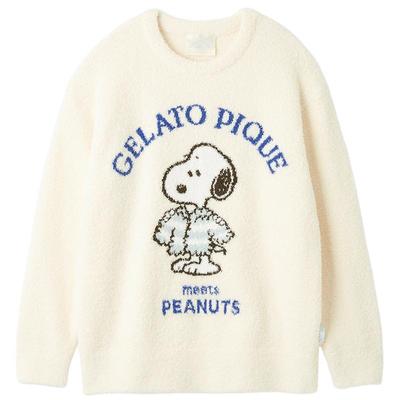 gelato pique25秋冬新品女睡衣史努比联名半边绒套头衫PWNT255057