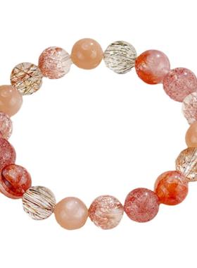 彩发晶手串小众水晶多宝水晶手链