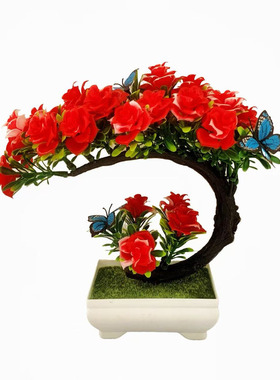 假花仿真花玫瑰花小盆栽装饰摆件