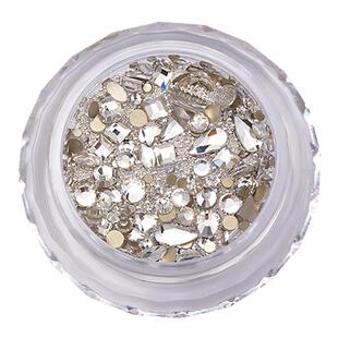 新款美甲平底捷克钻混装材料包水钻饰品微珠奥钻迷你钢珠指甲装饰