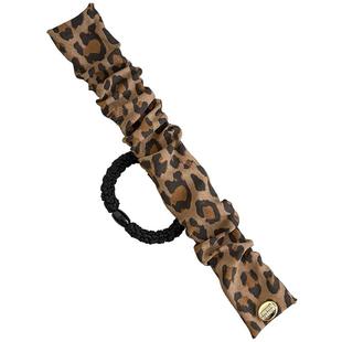 懒人高马尾扣啪啪圈发饰头绳发圈女扎头发绳头饰豹纹固定不塌神器