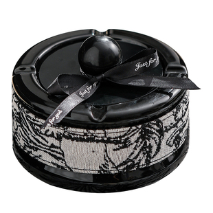 漫时光法式陶瓷烟灰缸高级感小众轻奢创意家用客厅带盖灰缸送男友