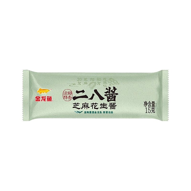 金龙鱼二八酱15g*200袋整箱商用批发纯芝麻花生酱调料拌面麻酱