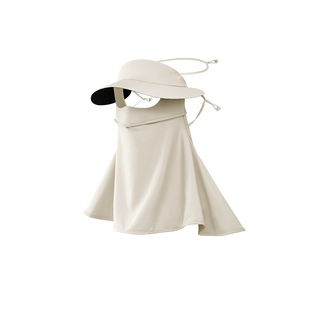 防晒面罩女护眼角防紫外线冰丝脸基尼遮阳帽子口罩一体遮全脸骑行