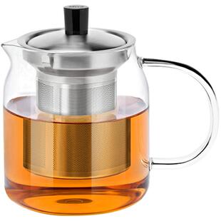 尚明泡茶壶耐热玻璃茶壶带内胆过滤办公室简约茶具泡花茶壶小茶壶