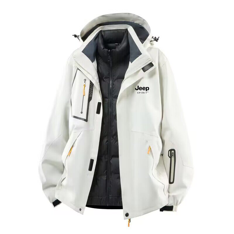 JEEP吉普冲锋衣羽绒服男女款2026新款冬季三合一保暖加厚滑雪外套