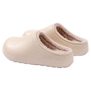 EVA抗菌棉拖鞋女冬厚底防滑防臭保暖外穿防水防污2025新款棉拖男