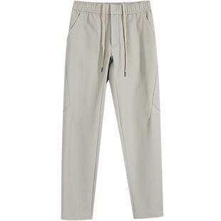 美特斯邦威时尚直筒运动休闲裤男款秋冬潮流户外机能软壳九分裤子