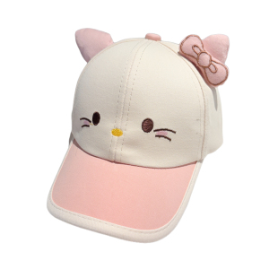 儿童帽子春秋薄款男童女童卡通动物耳朵棒球帽宝宝遮阳防晒鸭舌帽