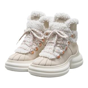 【方枪枪同款】COZY STEPS可至冬季新款厚底加绒贝果雪地靴 8128