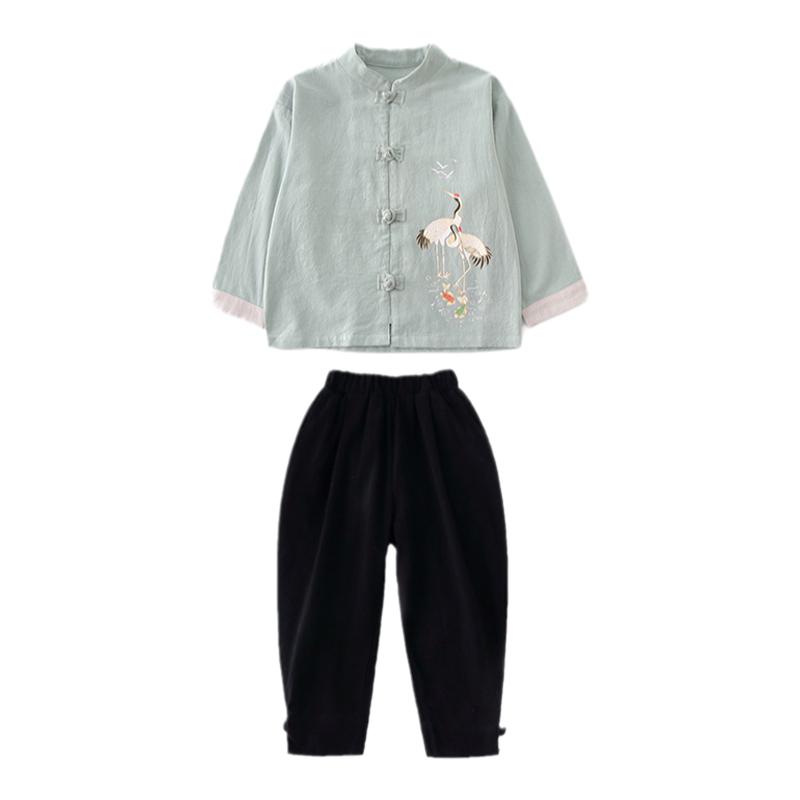 薄款春夏男童汉服学校表演服棉