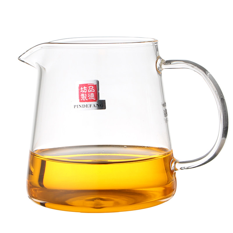 耐高温玻璃加厚公道杯带茶漏