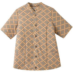 中老年人驼绒马甲女棉袄中袖老人加绒加厚棉服七分袖棉衣妈妈外套