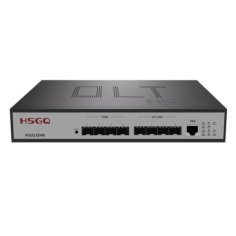 鸿升HSGQ全新升级小型GPON OLT光纤设备VLAN划分万兆上联安防网络电话工程FTTH酒店小区学校全光组网PON设备