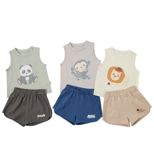 【四折春夏套装清仓】尼多熊夏季儿童套装男女宝夏季运动卡通薄款