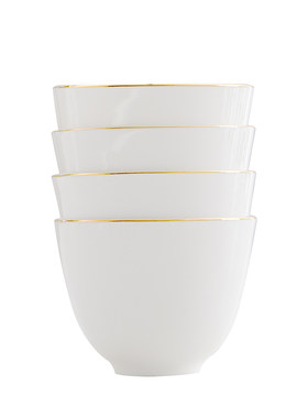轻奢描金骨瓷无把杯餐厅茶杯